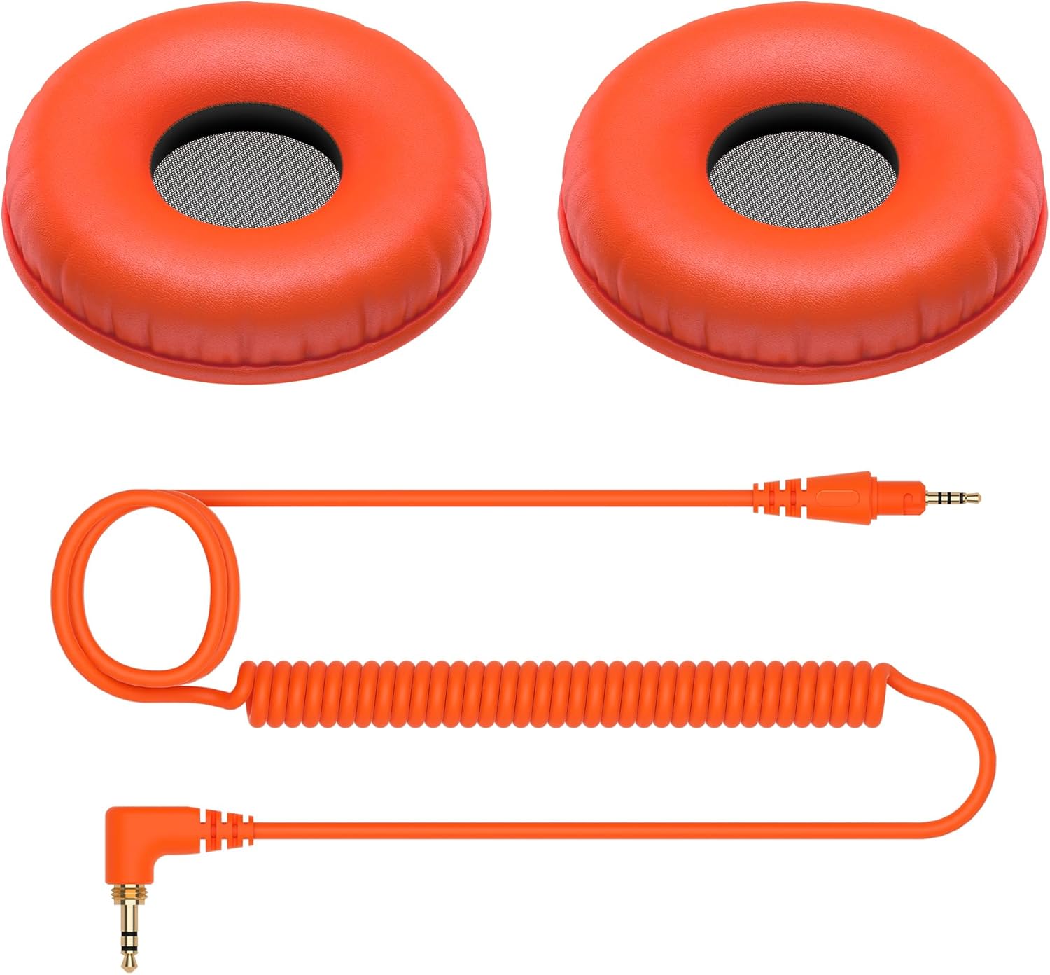 Pioneer HC-CP08-M coiled cable and ear pads for HDJ-CUE1 (Orange)