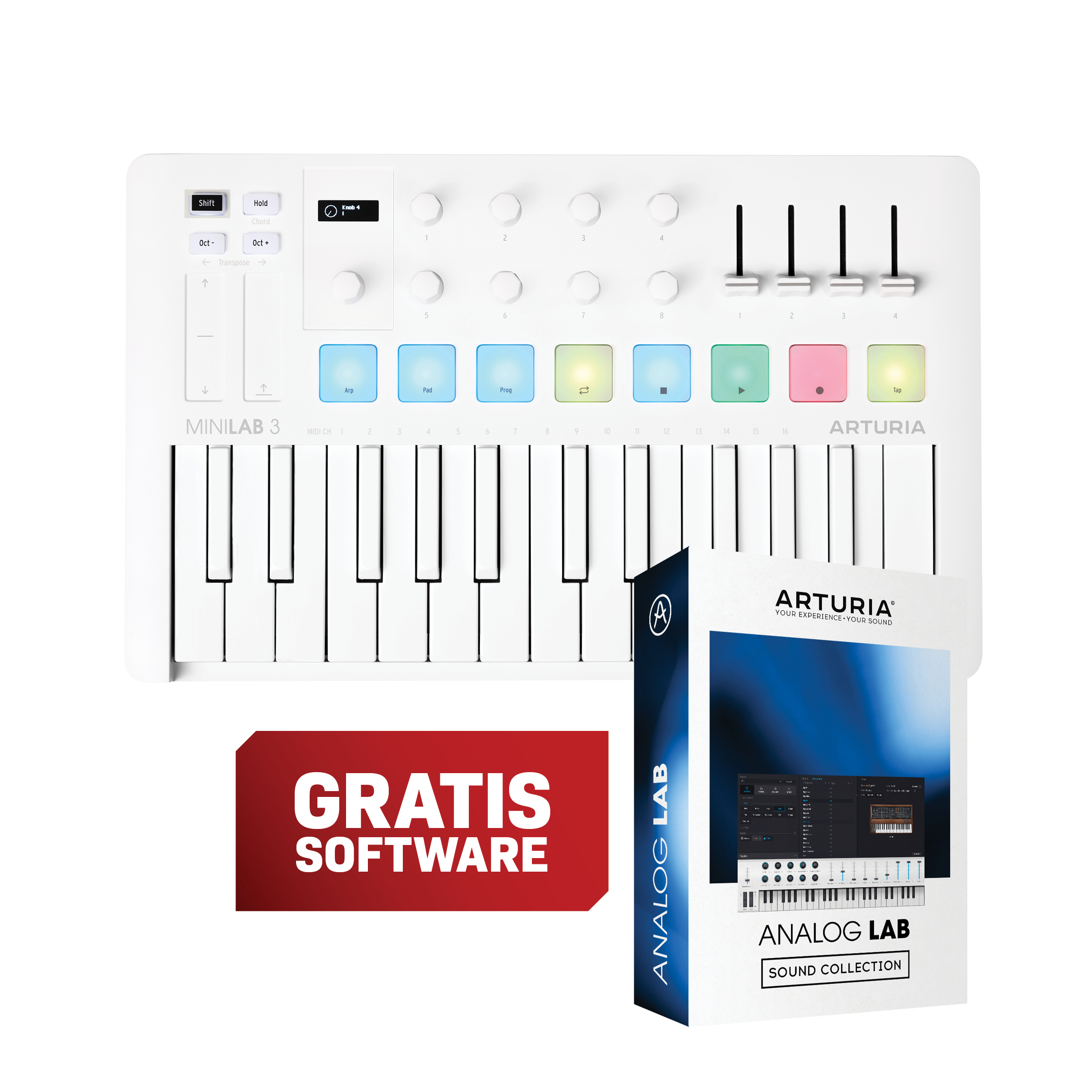 Arturia MiniLab 3 Alpine White