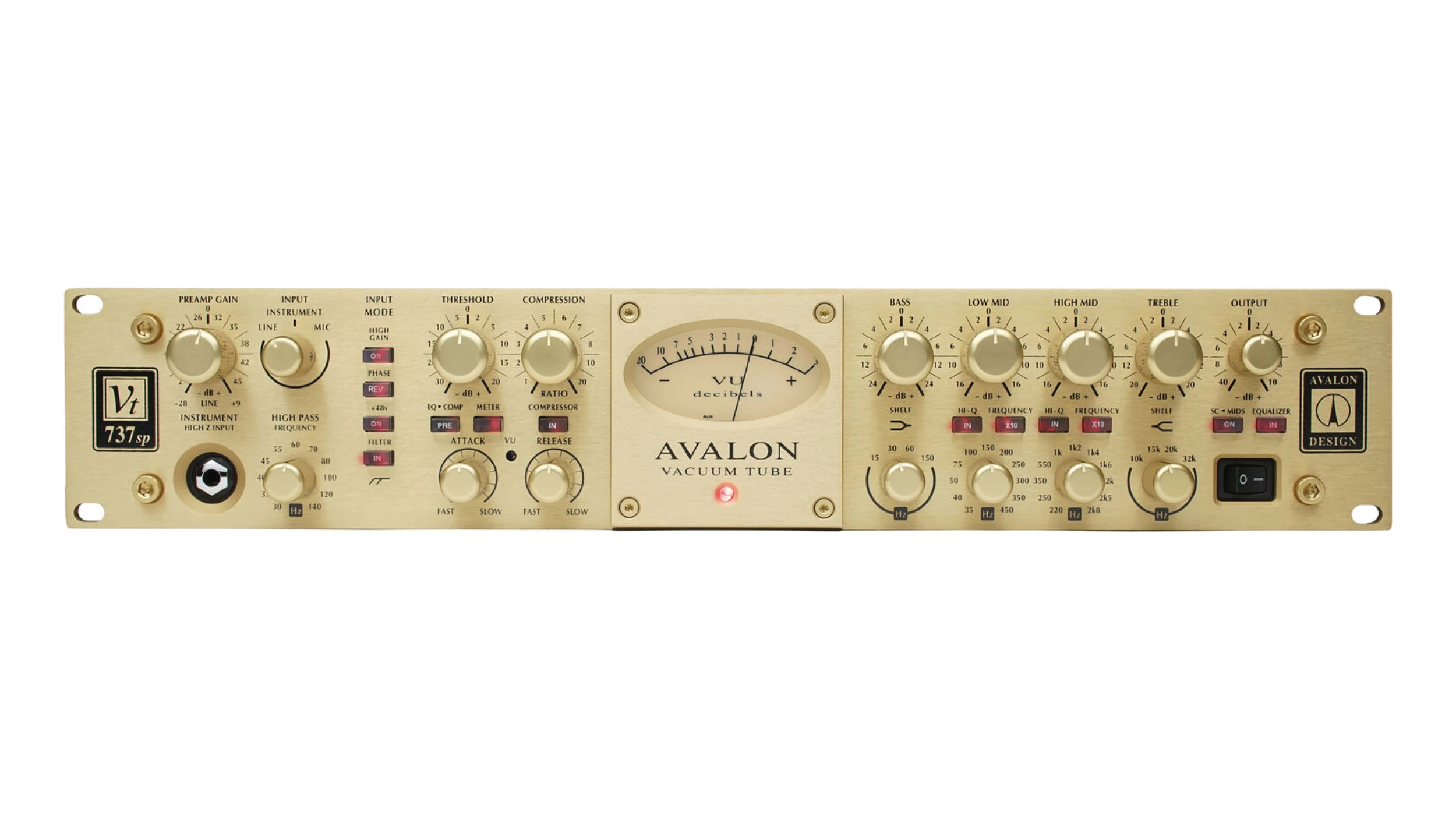 Avalon VT-737sp Gold Mono Mic Preamp/Compressor/EQ